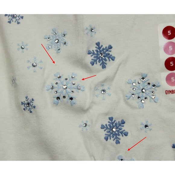 2008 Gymboree Winter Snowflake Shirt Skort Set sz 5 8 Rhinestone Plaid Holiday - Picture 4 of 16